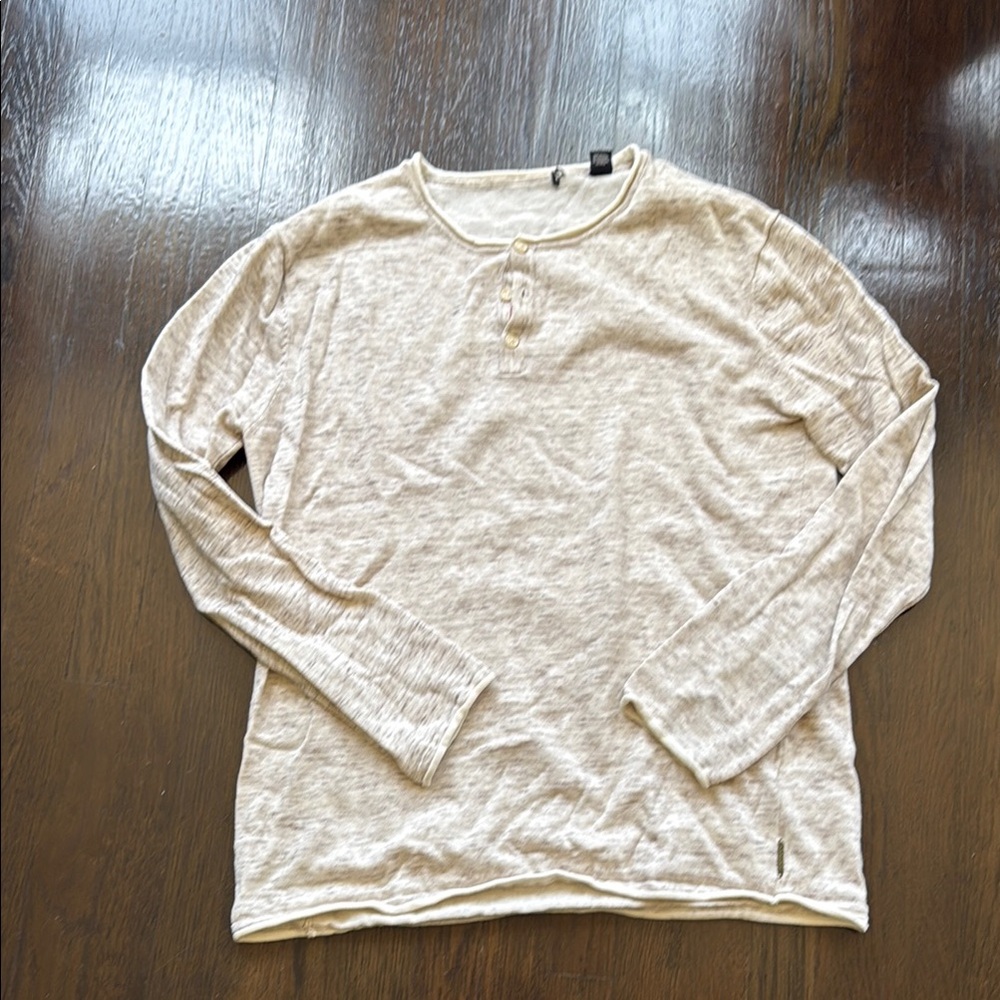 Scotch & Soda Cream Long Sleeve Tee